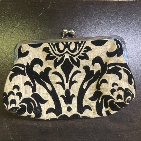 Anthropologie Damask Cotton Canvas Clutch - Picture 2 of 5